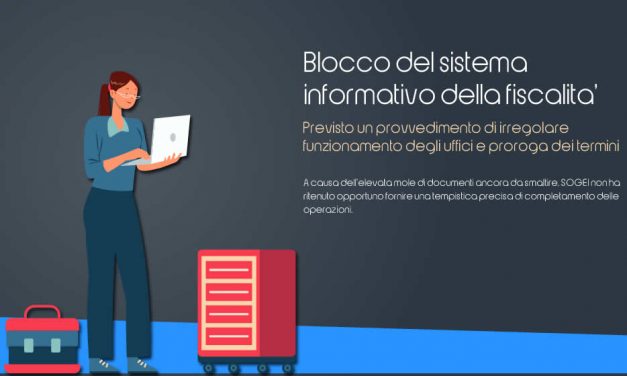 Agenzia delle Entrate blocco del sistema informativo della fiscalità.